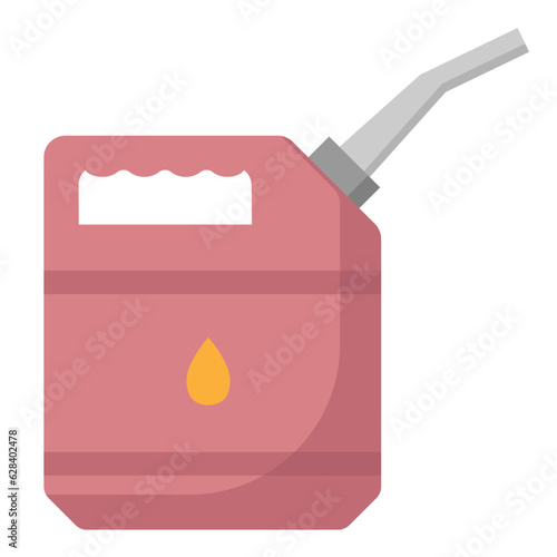 Illustration of Gas Can Flat Icon