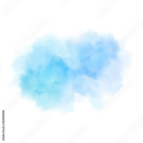 Abstract blob blue sky watercolor background, Digital paint for template or any design