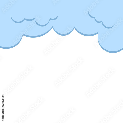 Flat Blue Cloud Header