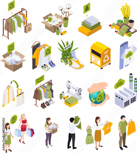 Sustainable Clothes Icon Set