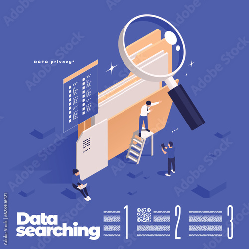 Isometric Data Searching Composition