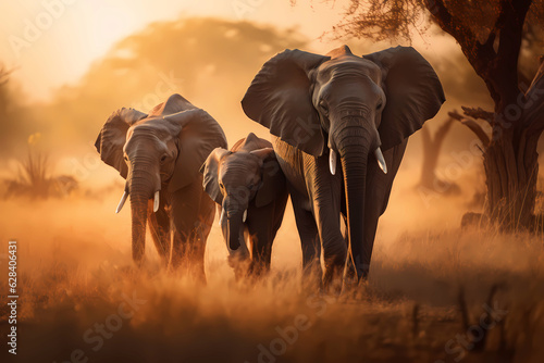 Herd of elephants in Africa © Alcuin