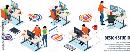 Design Studio Isometric Infographics