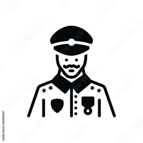 Black solid icon for commander