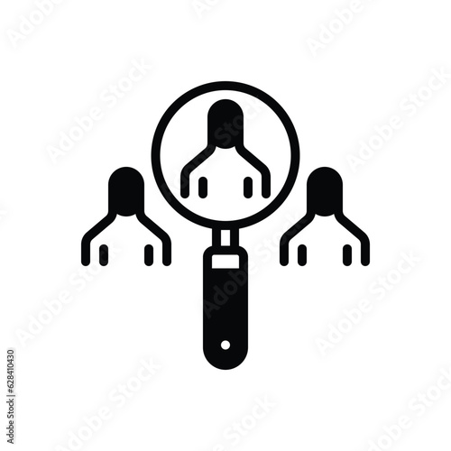 Black solid icon for identify