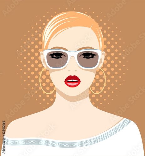 1405_Beautiful blonde woman wearing luxury fashionable summer outfit