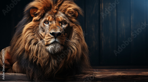 Majestic Lion Roaming the African Savanna