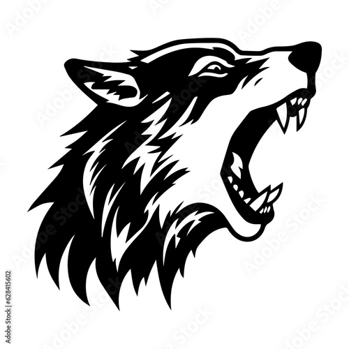 wolf black and white