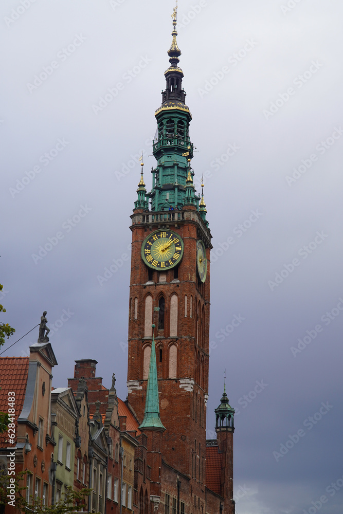 Gdansk, Poland,  street view in summer