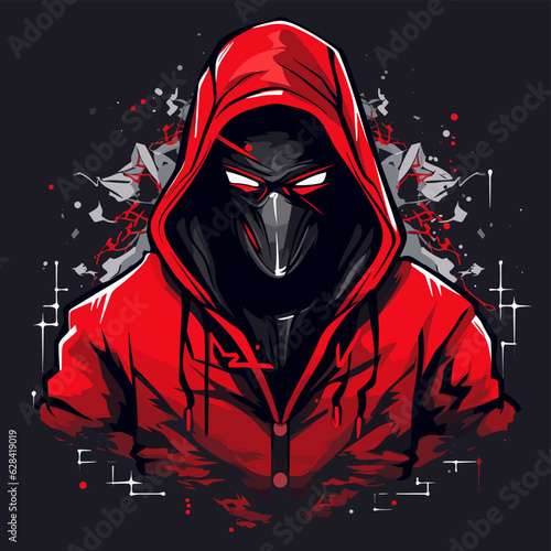 Esport vector logo hacker, hacker icon, hacker head, vector, sticker