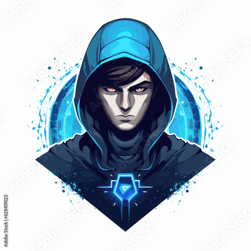Esport vector logo hacker, hacker icon, hacker head, vector, sticker