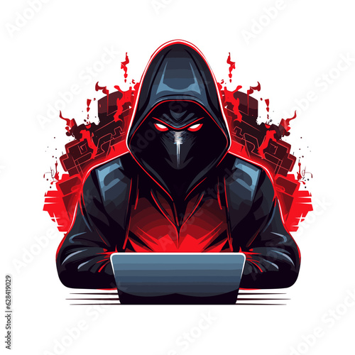 Esport vector logo hacker, hacker icon, hacker head, vector, sticker