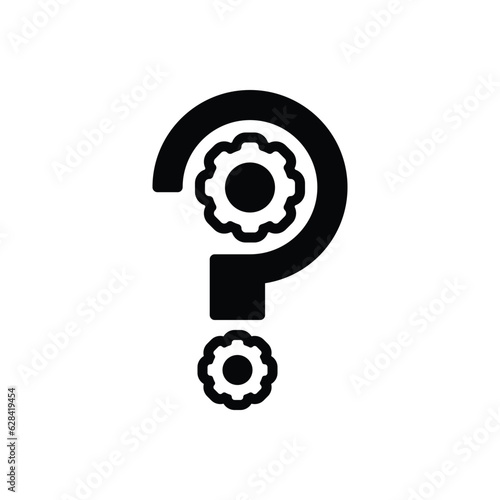 Black solid icon for reason
