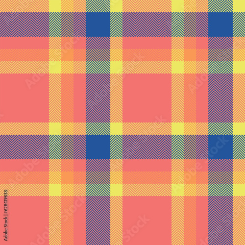 Plaid seamless texture of pattern tartan background with a check fabric vector textile.