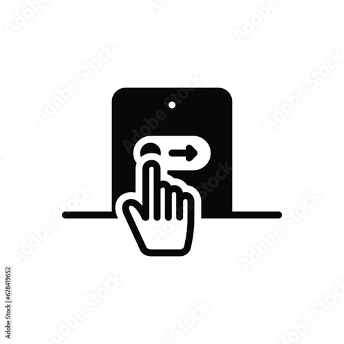 Black solid icon for allows