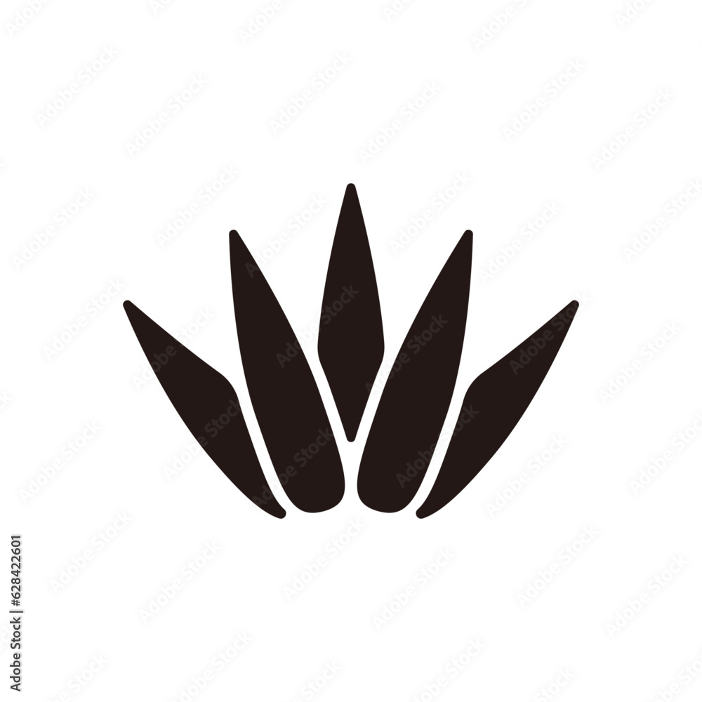 Obraz premium Blue agave icon.Flat silhouette version.