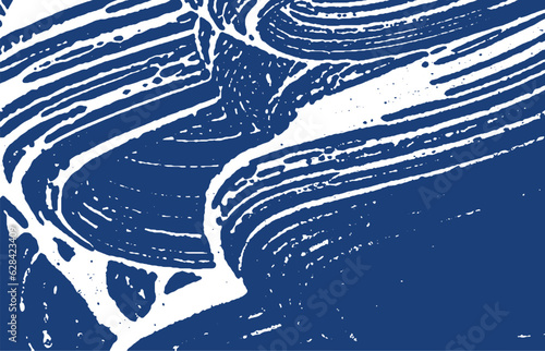 Grunge texture. Distress indigo rough trace. Ecsta