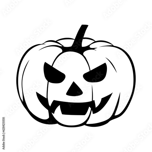 Calabaza de Halloween Jack O Lantern dibujado a mano para su uso en invitaciones y tarjetas 