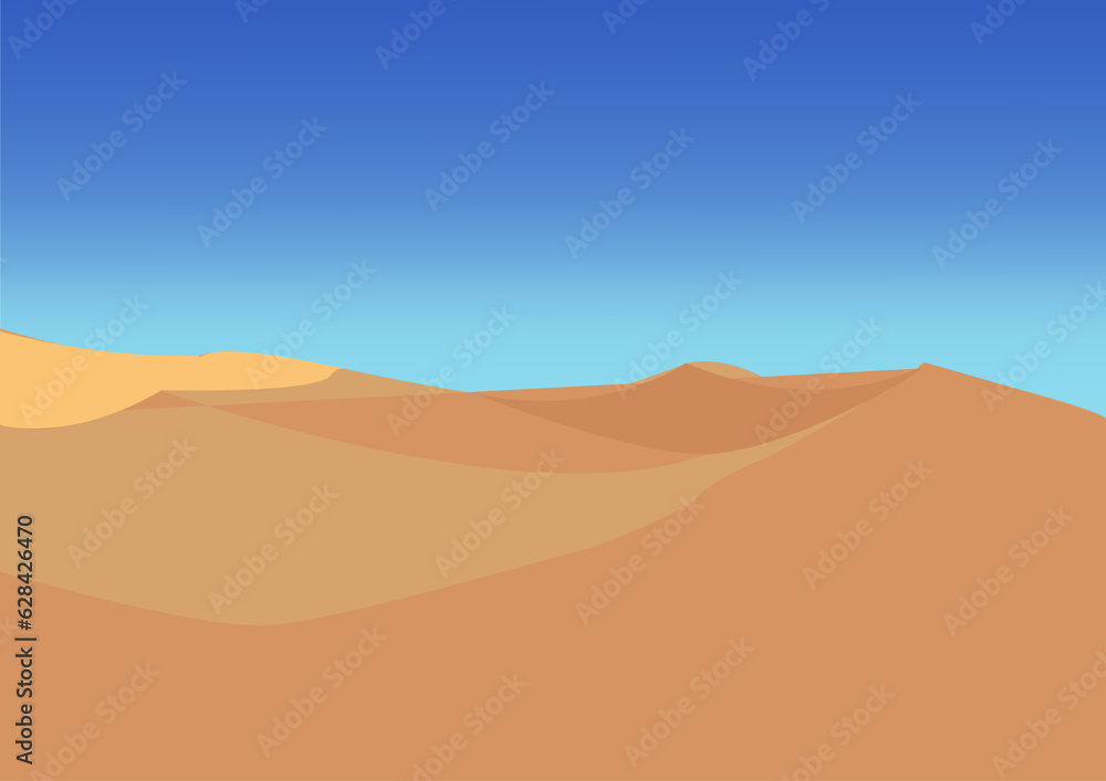 sand dune in the desert illustration photo sand dune in the desert illustration photo