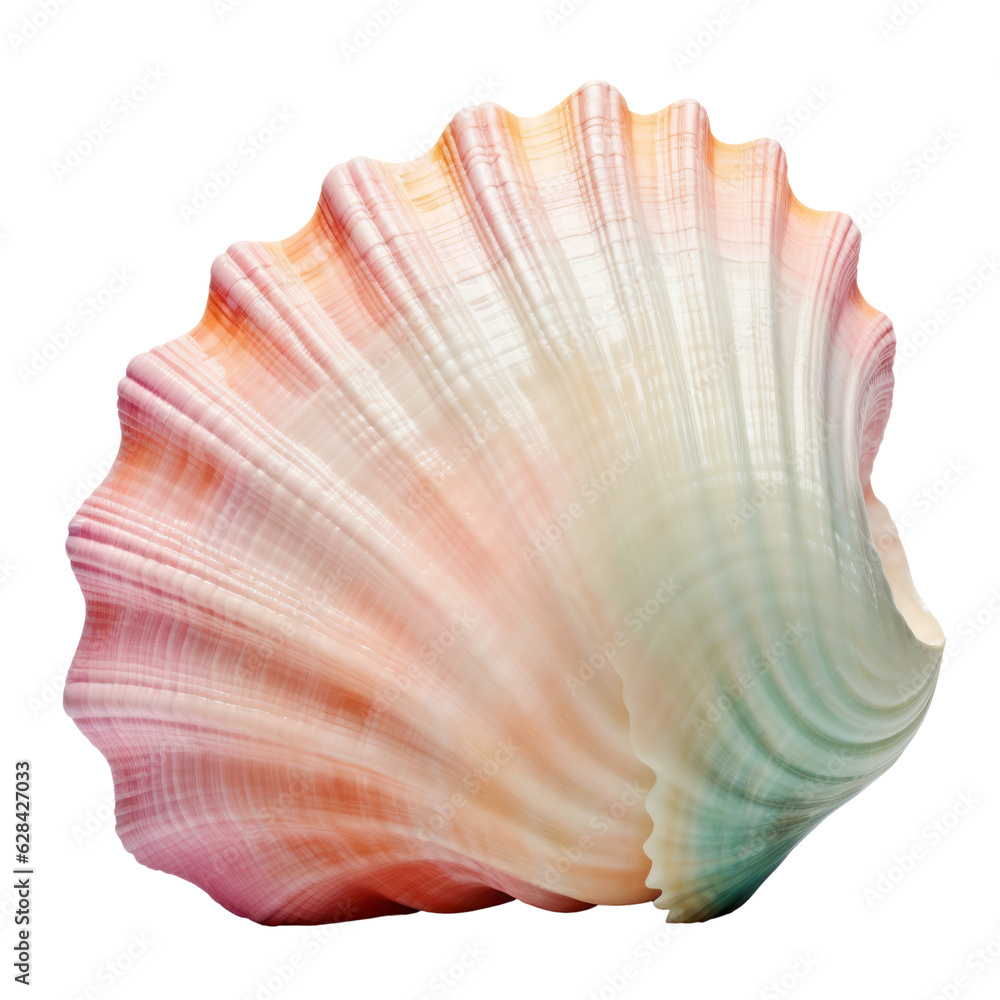 pastel sea shell isolated on transparent background cutout pastel sea shell isolated on transparent background cutout