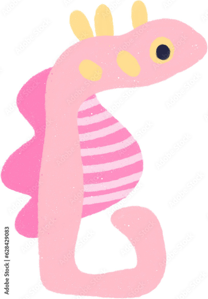 Fototapeta premium Cute Marine Life Cartoon Hand drawn Illustration