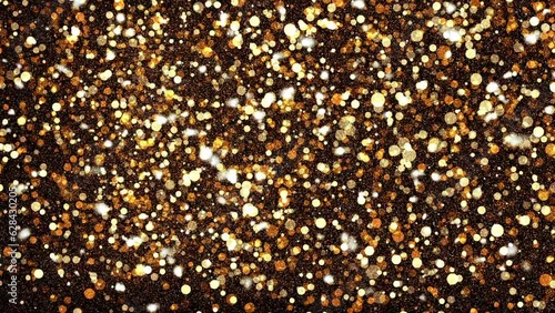 Beautiful glittering golden particles background, It can be used for award show titles, intros, name slides etc.
 photo