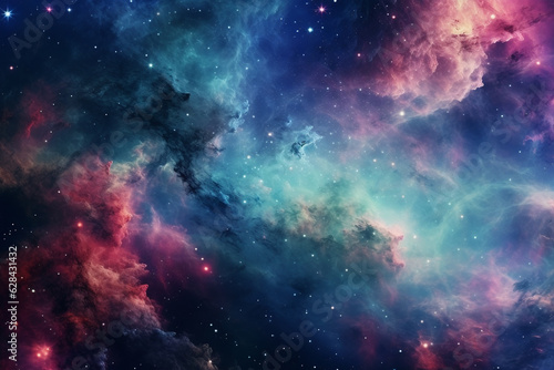 Space galaxy fantastic scenes with nebula  science abstract background.