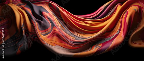 Colorful curved waves background