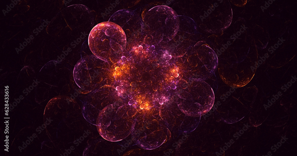 Obraz premium 3D rendering abstract round light background