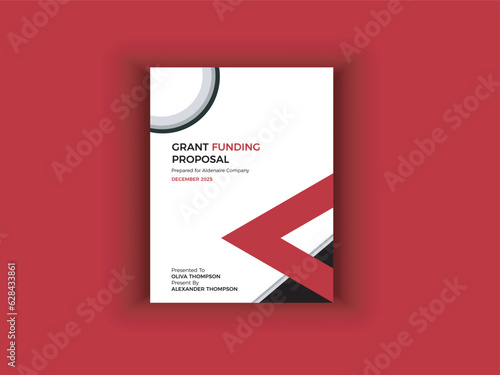 corporate cover letter design template vector