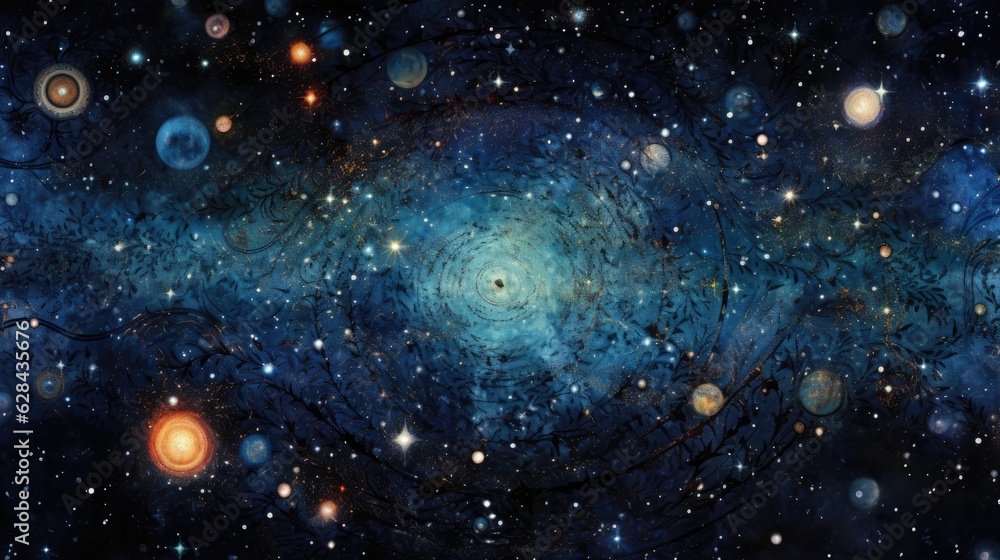 Spectacular abstract outer space background in neon glow colors. Cosmic galaxy digital wallpaper. AI illustration for party, brochures, posters, event, carnival, celebration, anniversary or other.
Spectacular abstract outer space background in neon glow colors. Cosmic galaxy digital wallpaper. AI illustration for party, brochures, posters, event, carnival, celebration, anniversary or other.
