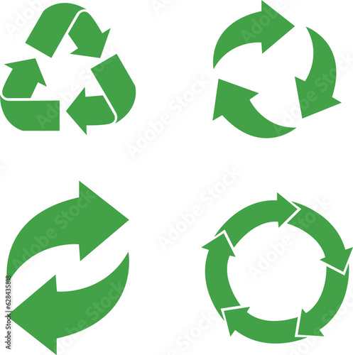 set of recycling icons vector