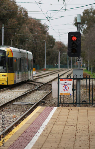 28th Jul 2018, Adelaide Australia: Adelaide tram going to Glenelg