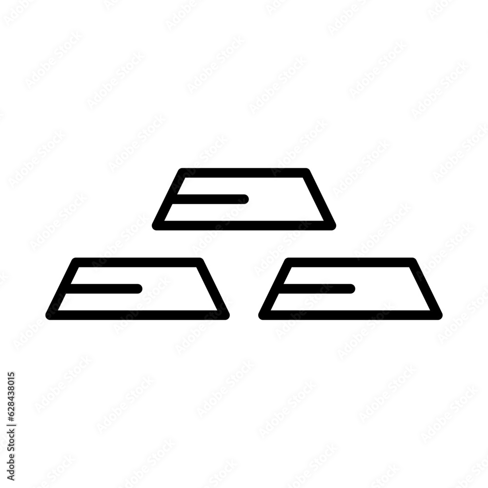 gold bars icon or logo isolated sign symbol vector illustration - high quality black style vector icons
