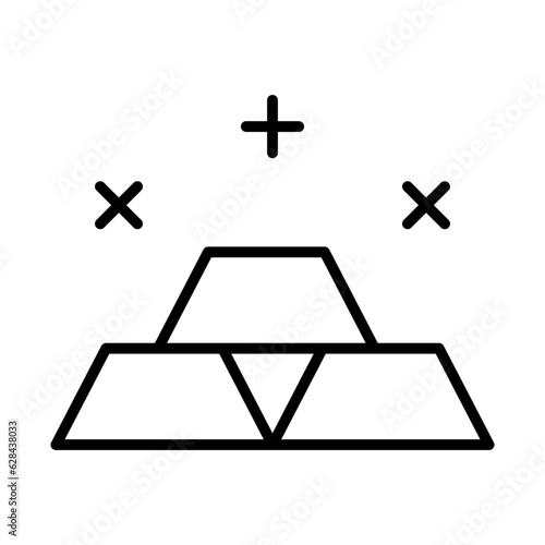 gold bars icon or logo isolated sign symbol vector illustration - high quality black style vector icons
