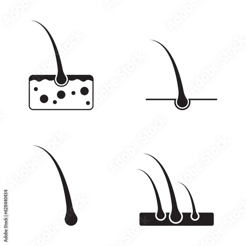 hair icon vector