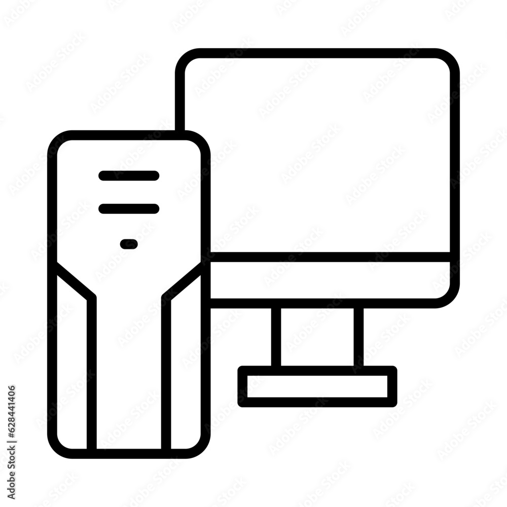 gaming pc icon or logo isolated sign symbol vector illustration - high quality black style vector icons gaming pc icon or logo isolated sign symbol vector illustration - high quality black style vector icons
