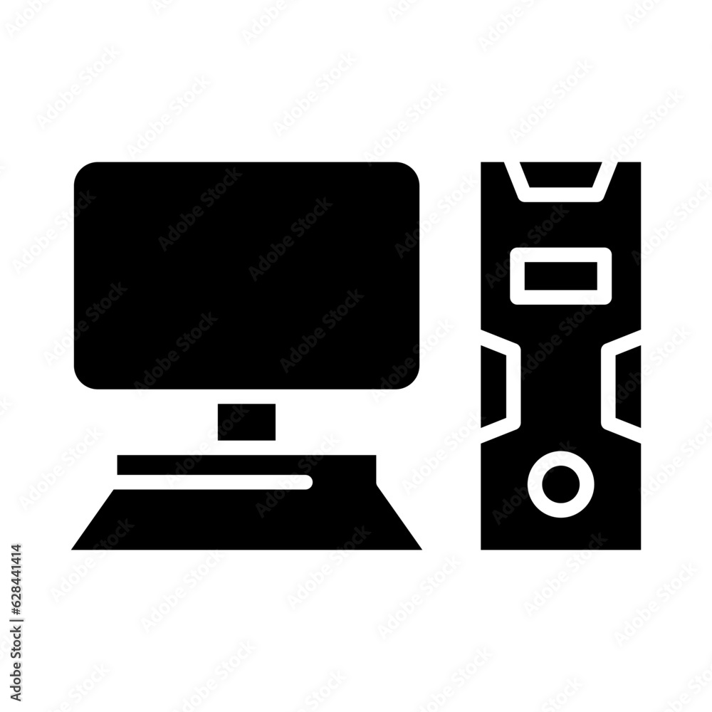 gaming pc icon or logo isolated sign symbol vector illustration - high quality black style vector icons gaming pc icon or logo isolated sign symbol vector illustration - high quality black style vector icons