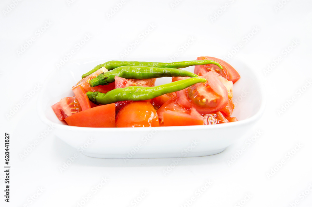 ready to serve with tomato, pepper and lemon sauce ready to serve with tomato, pepper and lemon sauce