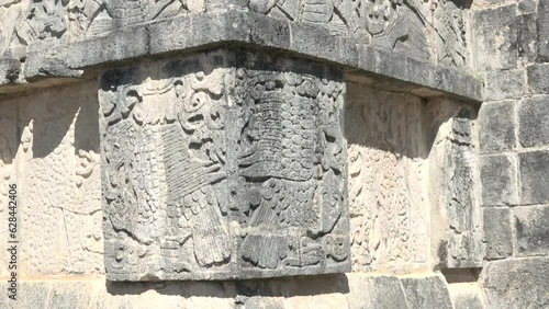 Eagles and Jaguars platform Chichen Itza Yucatan Mexico photo