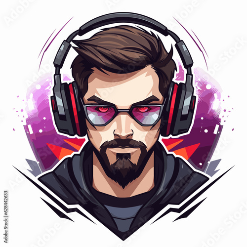 Esport vector logo gamer, gamer icon, gamer head, vector, sticker