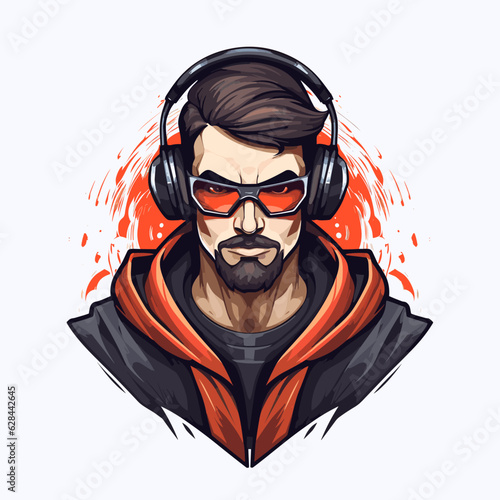 Esport vector logo gamer, gamer icon, gamer head, vector, sticker