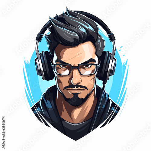 Esport vector logo gamer, gamer icon, gamer head, vector, sticker