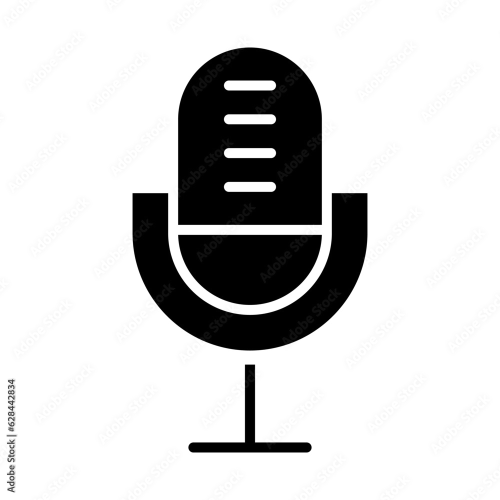 microphone icon or logo isolated sign symbol vector illustration - high quality black style vector icons microphone icon or logo isolated sign symbol vector illustration - high quality black style vector icons