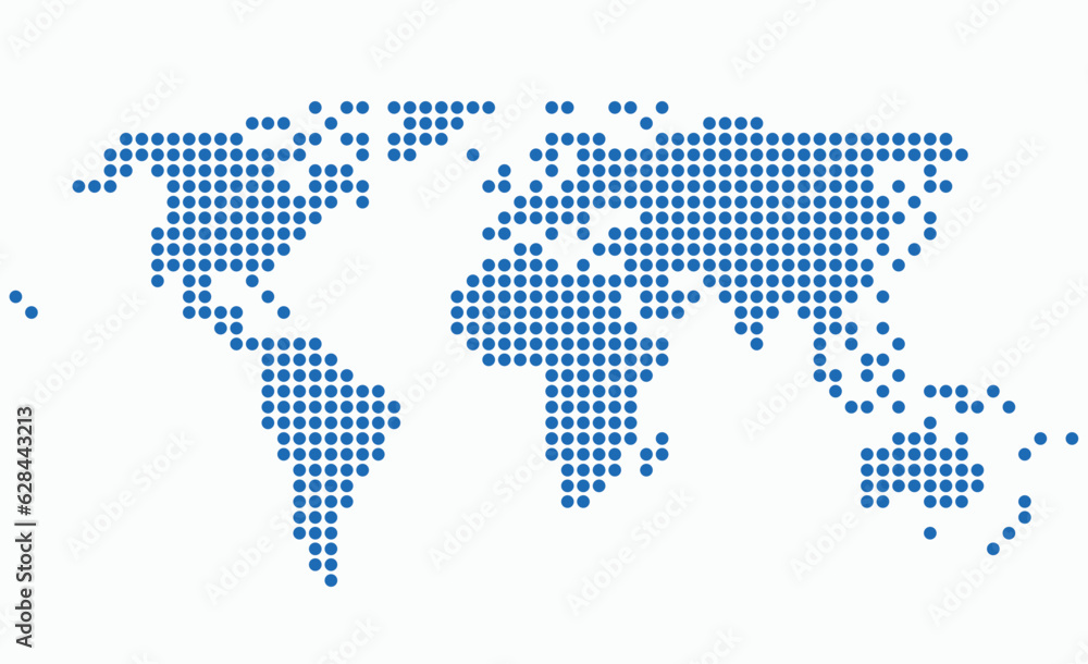 Circle shape world map on white background. Circle shape world map on white background.
