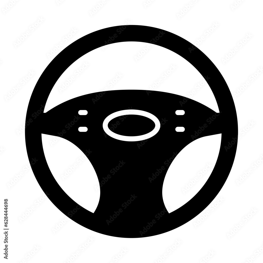 steering wheel icon or logo isolated sign symbol vector illustration - high quality black style vector icons