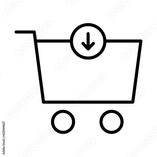 shopping cart icon or logo isolated sign symbol vector illustration - high quality black style vector icons