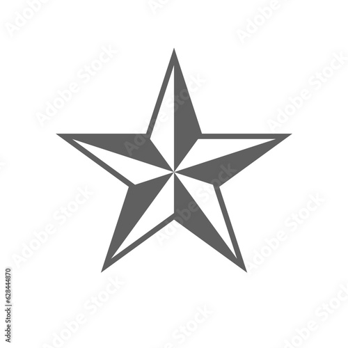 Star graphic icon. Military star isolated sign on white background. Star symbol decorative element. Vector illustration