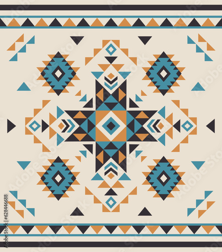 Aztec seamless pattern. South western rug design. Mexican blanket vector seamless pattern. Native Indian ornament.