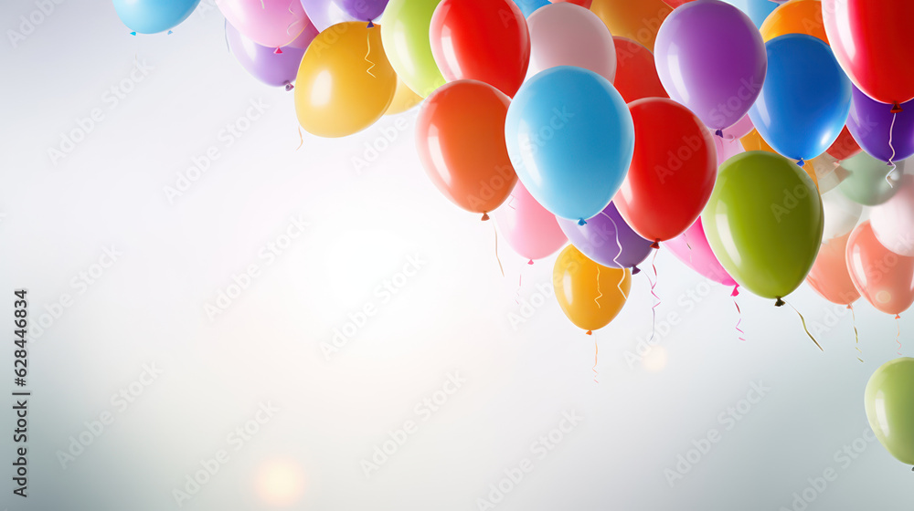 Festive background with balloons.